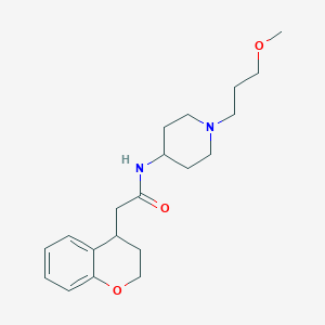 molecular formula C20H30N2O3 B7594333 2-(3,4-dihydro-2H-chromen-4-yl)-N-[1-(3-methoxypropyl)piperidin-4-yl]acetamide 