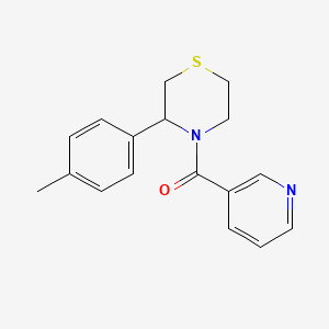 molecular formula C17H18N2OS B7594338 [3-(4-Methylphenyl)thiomorpholin-4-yl]-pyridin-3-ylmethanone 