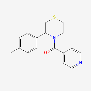 molecular formula C17H18N2OS B7594343 [3-(4-Methylphenyl)thiomorpholin-4-yl]-pyridin-4-ylmethanone 