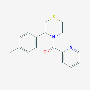 molecular formula C17H18N2OS B7594351 [3-(4-Methylphenyl)thiomorpholin-4-yl]-pyridin-2-ylmethanone 