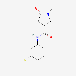 1-methyl-N-(3-methylsulfanylcyclohexyl)-5-oxopyrrolidine-3-carboxamide