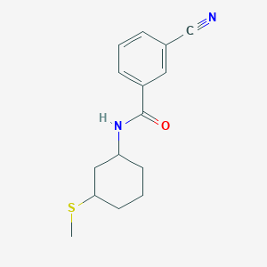 molecular formula C15H18N2OS B7594395 3-cyano-N-(3-methylsulfanylcyclohexyl)benzamide 
