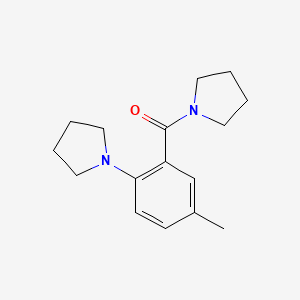 molecular formula C16H22N2O B7594438 (5-Methyl-2-pyrrolidin-1-ylphenyl)-pyrrolidin-1-ylmethanone 