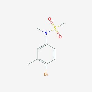 molecular formula C9H12BrNO2S B7594444 N-(4-bromo-3-methylphenyl)-N-methylmethanesulfonamide 