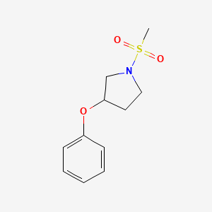 molecular formula C11H15NO3S B7594462 1-Methylsulfonyl-3-phenoxypyrrolidine 