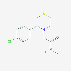 molecular formula C13H17ClN2OS B7594473 2-[3-(4-chlorophenyl)thiomorpholin-4-yl]-N-methylacetamide 