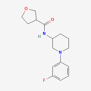 molecular formula C16H21FN2O2 B7594496 N-[1-(3-fluorophenyl)piperidin-3-yl]oxolane-3-carboxamide 