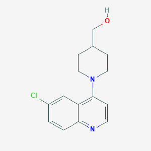 molecular formula C15H17ClN2O B7594519 [1-(6-Chloroquinolin-4-yl)piperidin-4-yl]methanol 