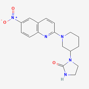 molecular formula C17H19N5O3 B7594537 1-[1-(6-Nitroquinolin-2-yl)piperidin-3-yl]imidazolidin-2-one 