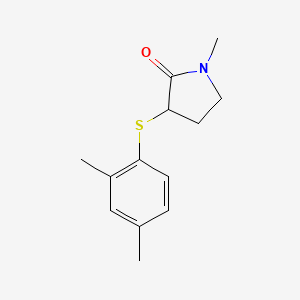 molecular formula C13H17NOS B7594546 3-(2,4-Dimethylphenyl)sulfanyl-1-methylpyrrolidin-2-one 
