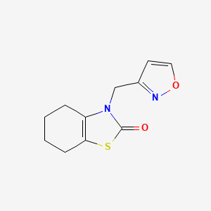 molecular formula C11H12N2O2S B7594553 3-(1,2-Oxazol-3-ylmethyl)-4,5,6,7-tetrahydro-1,3-benzothiazol-2-one 