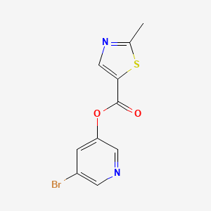 molecular formula C10H7BrN2O2S B7594562 (5-Bromopyridin-3-yl) 2-methyl-1,3-thiazole-5-carboxylate 