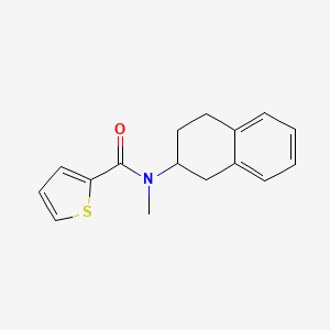 molecular formula C16H17NOS B7594575 N-methyl-N-(1,2,3,4-tetrahydronaphthalen-2-yl)thiophene-2-carboxamide 