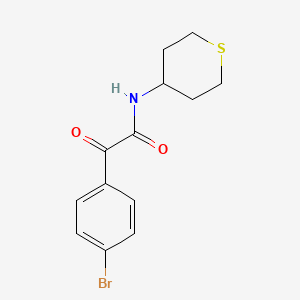 molecular formula C13H14BrNO2S B7594583 2-(4-bromophenyl)-2-oxo-N-(thian-4-yl)acetamide 