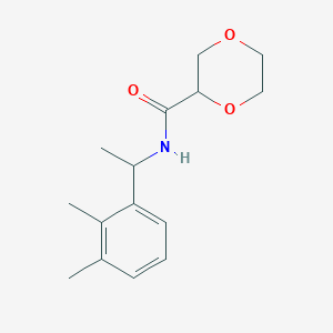 molecular formula C15H21NO3 B7594619 N-[1-(2,3-dimethylphenyl)ethyl]-1,4-dioxane-2-carboxamide 