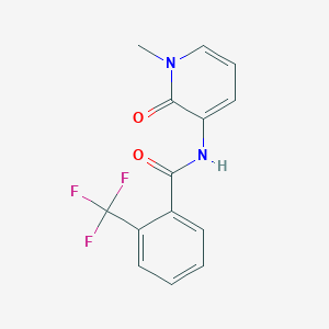 molecular formula C14H11F3N2O2 B7594641 N-(1-methyl-2-oxopyridin-3-yl)-2-(trifluoromethyl)benzamide 