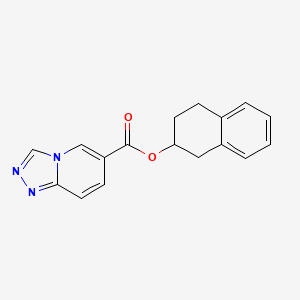 molecular formula C17H15N3O2 B7594675 1,2,3,4-Tetrahydronaphthalen-2-yl [1,2,4]triazolo[4,3-a]pyridine-6-carboxylate 