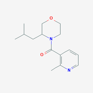 molecular formula C15H22N2O2 B7594704 [3-(2-Methylpropyl)morpholin-4-yl]-(2-methylpyridin-3-yl)methanone 