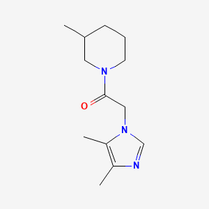 molecular formula C13H21N3O B7594710 2-(4,5-Dimethylimidazol-1-yl)-1-(3-methylpiperidin-1-yl)ethanone 