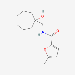 molecular formula C14H21NO3 B7594737 N-[(1-hydroxycycloheptyl)methyl]-5-methylfuran-2-carboxamide 