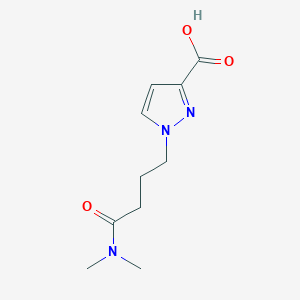 molecular formula C10H15N3O3 B7594738 1-[4-(Dimethylamino)-4-oxobutyl]pyrazole-3-carboxylic acid 