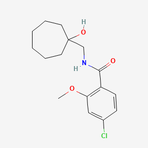 4-chloro-N-[(1-hydroxycycloheptyl)methyl]-2-methoxybenzamide