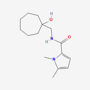 molecular formula C15H24N2O2 B7594750 N-[(1-hydroxycycloheptyl)methyl]-1,5-dimethylpyrrole-2-carboxamide 