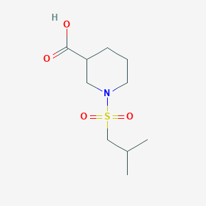 molecular formula C10H19NO4S B7594751 1-(2-Methylpropylsulfonyl)piperidine-3-carboxylic acid 