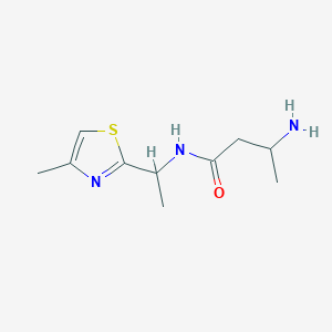 molecular formula C10H17N3OS B7594766 3-amino-N-[1-(4-methyl-1,3-thiazol-2-yl)ethyl]butanamide 