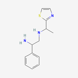 molecular formula C13H17N3S B7594787 1-phenyl-N'-[1-(1,3-thiazol-2-yl)ethyl]ethane-1,2-diamine 