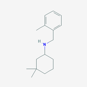 molecular formula C16H25N B7594792 3,3-dimethyl-N-[(2-methylphenyl)methyl]cyclohexan-1-amine 