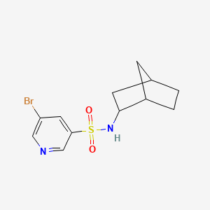 molecular formula C12H15BrN2O2S B7594809 N-(2-bicyclo[2.2.1]heptanyl)-5-bromopyridine-3-sulfonamide 