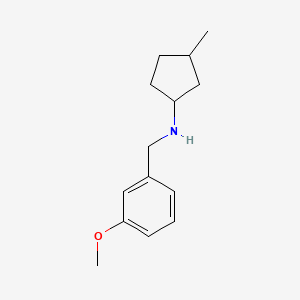 molecular formula C14H21NO B7594813 N-[(3-methoxyphenyl)methyl]-3-methylcyclopentan-1-amine 