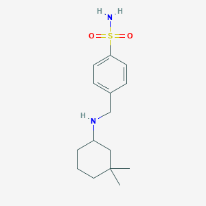 molecular formula C15H24N2O2S B7594814 4-[[(3,3-Dimethylcyclohexyl)amino]methyl]benzenesulfonamide 
