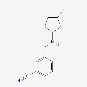 3-[[(3-Methylcyclopentyl)amino]methyl]benzonitrile
