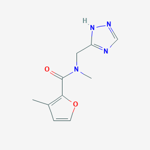 molecular formula C10H12N4O2 B7594826 N,3-dimethyl-N-(1H-1,2,4-triazol-5-ylmethyl)furan-2-carboxamide 