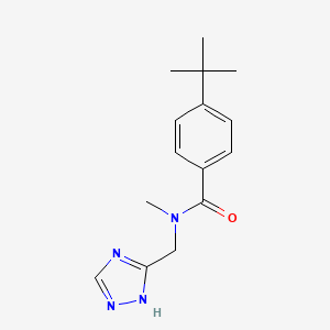 molecular formula C15H20N4O B7594827 4-tert-butyl-N-methyl-N-(1H-1,2,4-triazol-5-ylmethyl)benzamide 