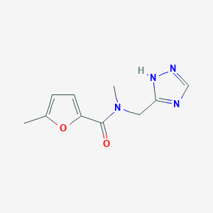 molecular formula C10H12N4O2 B7594830 N,5-dimethyl-N-(1H-1,2,4-triazol-5-ylmethyl)furan-2-carboxamide 