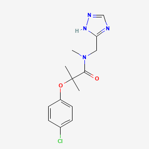 2-(4-chlorophenoxy)-N,2-dimethyl-N-(1H-1,2,4-triazol-5-ylmethyl)propanamide