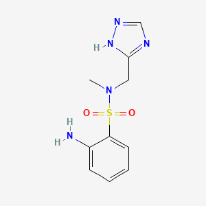 molecular formula C10H13N5O2S B7594859 2-amino-N-methyl-N-(1H-1,2,4-triazol-5-ylmethyl)benzenesulfonamide 