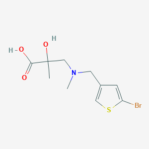 molecular formula C10H14BrNO3S B7594879 3-[(5-Bromothiophen-3-yl)methyl-methylamino]-2-hydroxy-2-methylpropanoic acid 