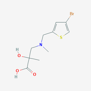 molecular formula C10H14BrNO3S B7594884 3-[(4-Bromothiophen-2-yl)methyl-methylamino]-2-hydroxy-2-methylpropanoic acid 
