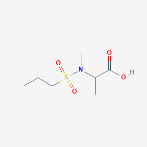 molecular formula C8H17NO4S B7594903 2-[Methyl(2-methylpropylsulfonyl)amino]propanoic acid 