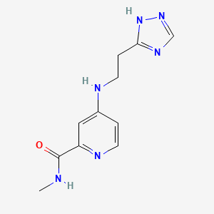 molecular formula C11H14N6O B7594923 N-methyl-4-[2-(1H-1,2,4-triazol-5-yl)ethylamino]pyridine-2-carboxamide 