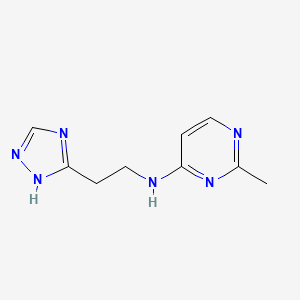 molecular formula C9H12N6 B7594933 2-methyl-N-[2-(1H-1,2,4-triazol-5-yl)ethyl]pyrimidin-4-amine 
