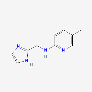 molecular formula C10H12N4 B7594946 N-(1H-imidazol-2-ylmethyl)-5-methylpyridin-2-amine 