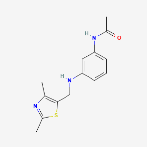 molecular formula C14H17N3OS B7594963 N-[3-[(2,4-dimethyl-1,3-thiazol-5-yl)methylamino]phenyl]acetamide 