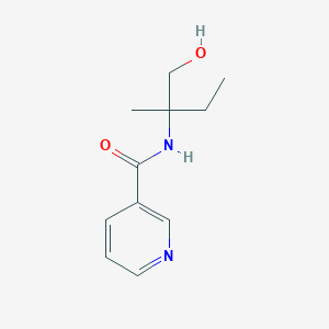 molecular formula C11H16N2O2 B7594965 N-(1-hydroxy-2-methylbutan-2-yl)pyridine-3-carboxamide 