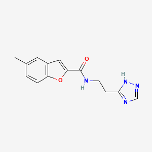 5-methyl-N-[2-(1H-1,2,4-triazol-5-yl)ethyl]-1-benzofuran-2-carboxamide