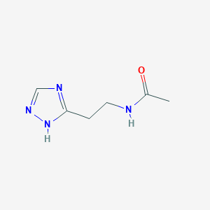 molecular formula C6H10N4O B7594981 N-[2-(1H-1,2,4-triazol-5-yl)ethyl]acetamide 